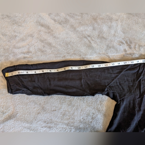 Black Long Sleeve Deep V Neck Shirt - Picture 5 of 7